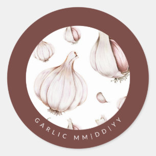 Canning   Date   Garlic Classic Round Sticker