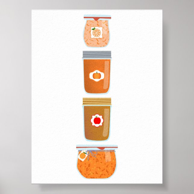 Canning Food - Mixed Jams Poster (Front)