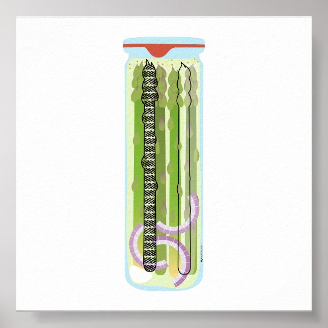 Canning Food - Picked Asparagus Poster (Front)