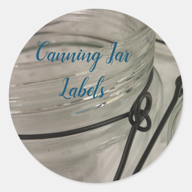 Canning Jar Labels Stickers Classic round (Front)