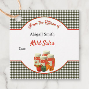 Canning Label Salsa Square Hang Tag