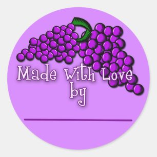 Canning Labels for Grape Jam, Jelly or Preserves