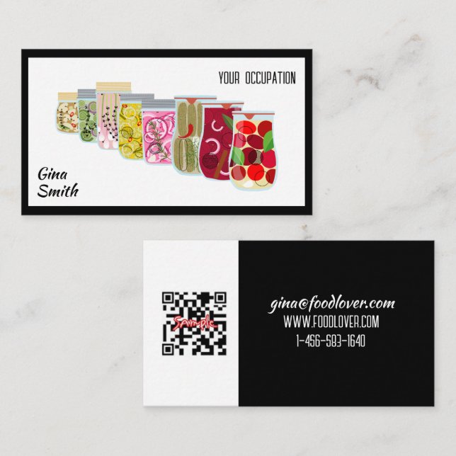 Canning QR Code Chef Business Card (Front/Back)