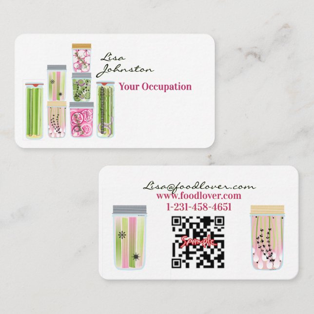 Canning QR Code Chef Business Card (Front/Back)