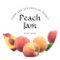 Canning Round Label Peach Jam