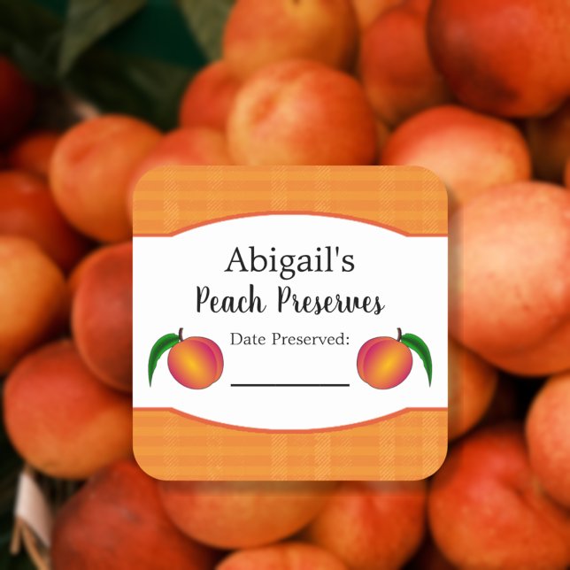 Canning Sticker Peach Fruit (Creator Uploaded)