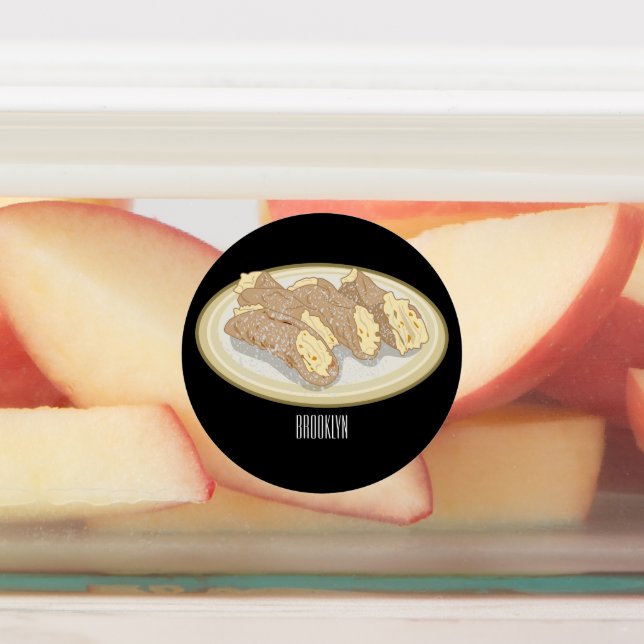 Cannoli cartoon illustration  (Affixed)