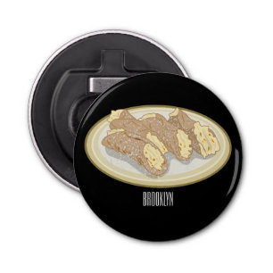 Cannoli cartoon illustration bottle opener