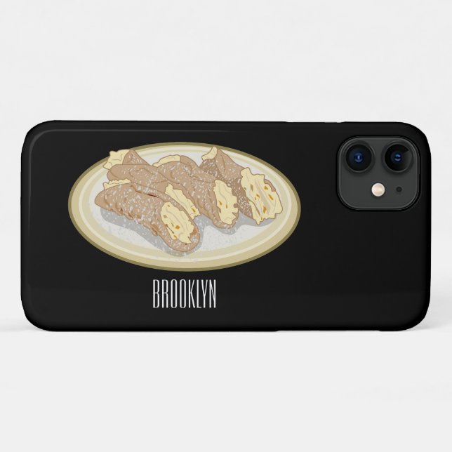 Cannoli cartoon illustration  Case-Mate iPhone case (Back (Horizontal))