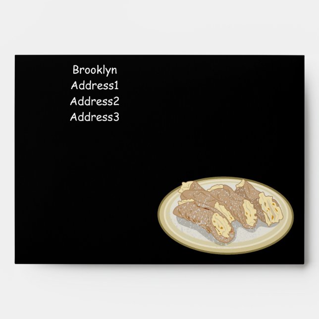 Cannoli cartoon illustration envelope (Front)