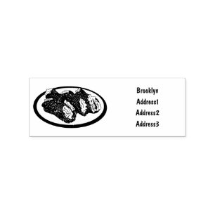 Cannoli cartoon illustration rubber stamp