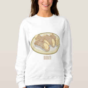 Cannoli cartoon illustration sweatshirt