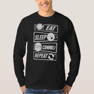 Cannoli Italian Pastry Recipes Cake Italy Filling T-Shirt