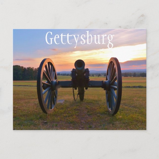 Cannon at Sunset, Gettysburg NMP Postcard (Front)