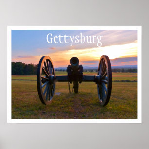 Cannon at Sunset, Gettysburg NMP Poster