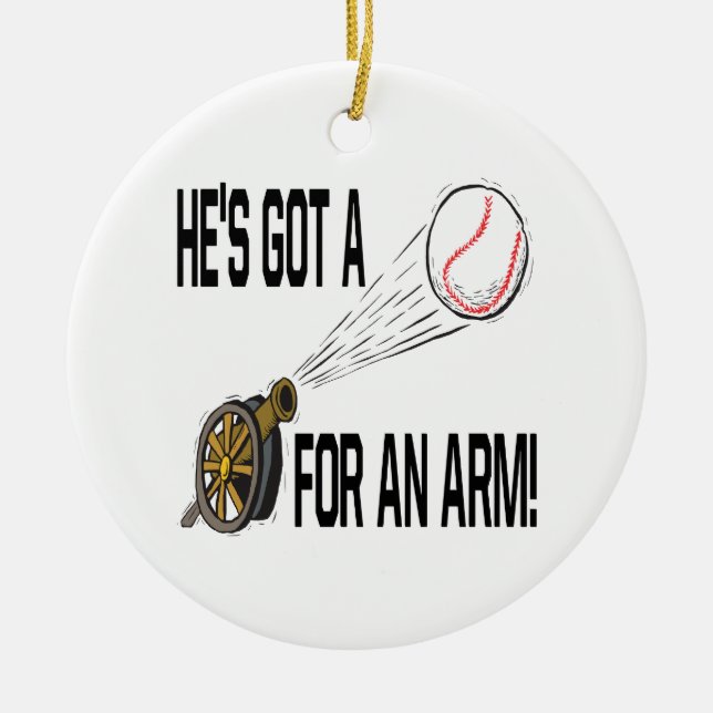 Cannon Ball Ceramic Tree Decoration (Front)