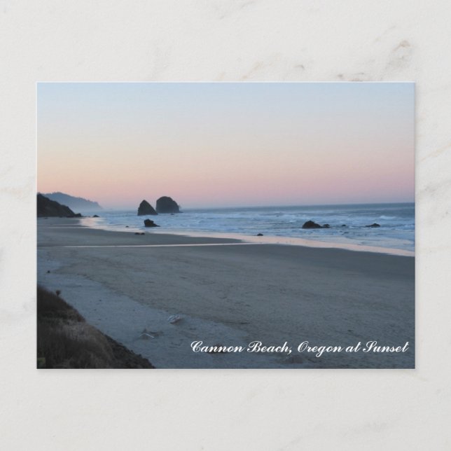 Cannon Beach AM, Cannon Beach, Oregon at Sunset Postcard (Front)