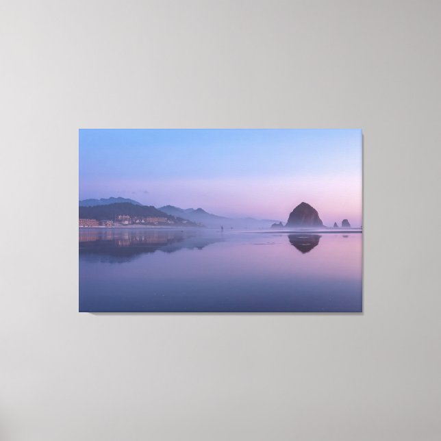Cannon Beach at Dusk  Canvas Print (Front)