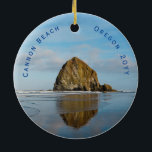 Cannon Beach Dated Christmas Ceramic Tree Decoration<br><div class="desc">Cannon Beach Dated Christmas Ceramic Ornament. Personalise with the Year you visited this fabulous location.</div>