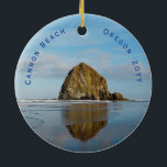 Cannon Beach Dated Christmas Ceramic Tree Decoration<br><div class="desc">Cannon Beach Dated Christmas Ceramic Ornament. Personalise with the Year you visited this fabulous location.</div>