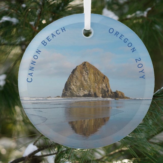 Cannon Beach Dated Christmas Glass Tree Decoration (Creator Uploaded)