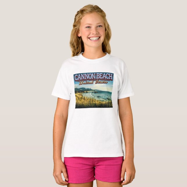 CANNON BEACH - HAYSTACK ROCK - OREGON USA T-Shirt (Front Full)