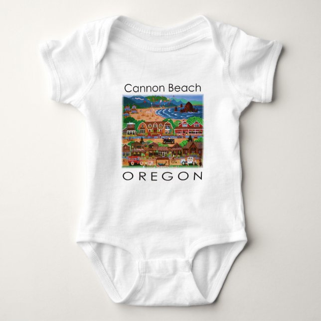 Cannon Beach ~ Oregon Baby Bodysuit (Front)