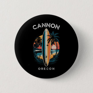 Cannon Beach Oregon Men Women Surfing 6 Cm Round Badge