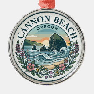 Cannon Beach Oregon Metal Tree Decoration
