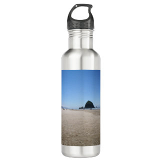 Cannon Beach Oregon on a Sunny Day Haystack Rock 710 Ml Water Bottle