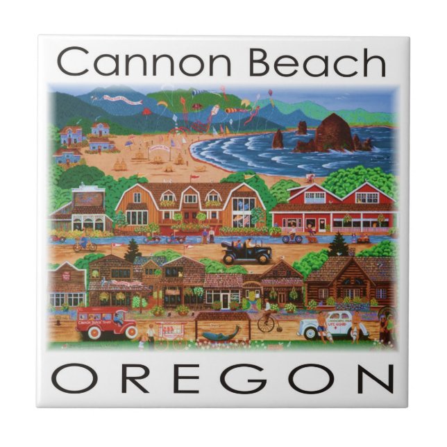 Cannon Beach Oregon Tile (Front)