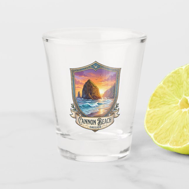 Cannon Beach USA Shot Glass (Front)