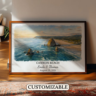 Cannon Beach Wall Art, Oregon Poster, Oregon Coast Poster