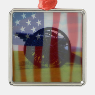 Cannon & Flag Ornament