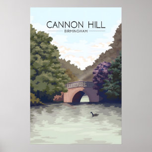 Cannon Hill Birmingham Travel Poster