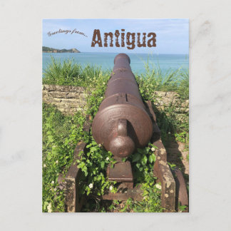 Cannon in Antigua Postcard