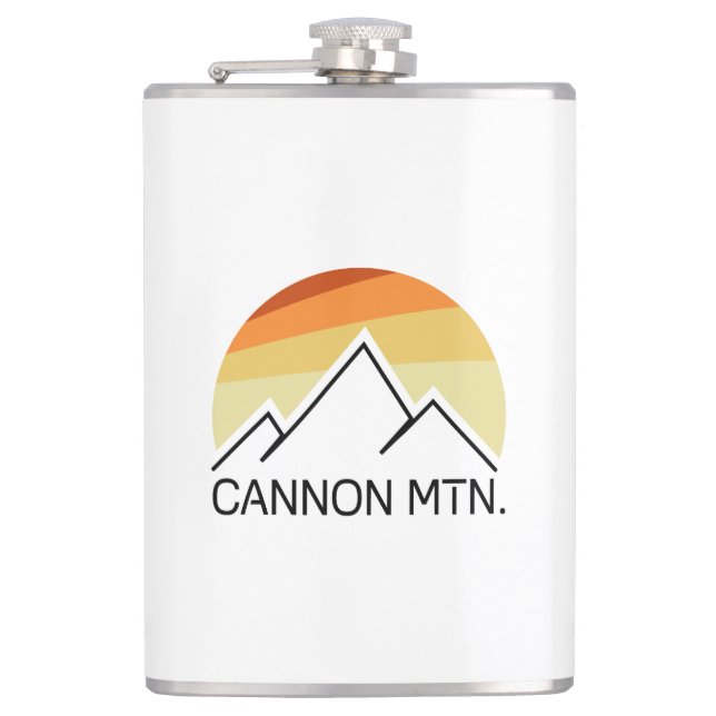 Cannon Mountain New Hampshire Retro Hip Flask (Front)