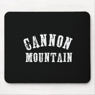 Cannon mountain rustic grungy artisan bold skier mouse pad