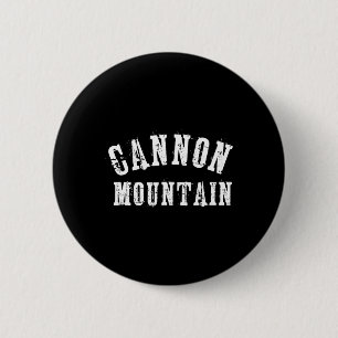 Cannon Mountain Rustic Grungy Artisan Bold Skier S 6 Cm Round Badge