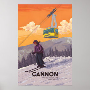 Cannon New Hampshire Ski Resort Travel Poster