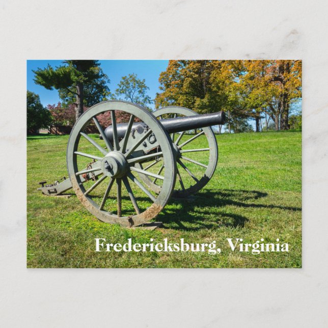 Cannon on Fredericksburg Battlefield Postcard (Front)