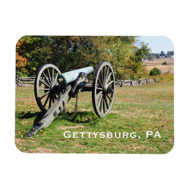 Cannon on the Gettysburg Battlefield Magnet (Horizontal)