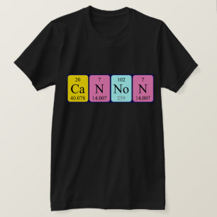 Cannon periodic table name shirt