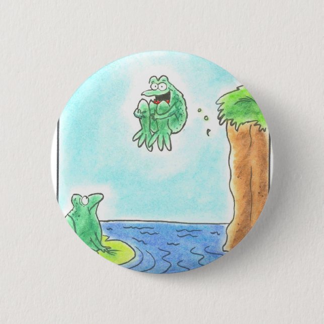 Cannonball Frog 6 Cm Round Badge (Front)
