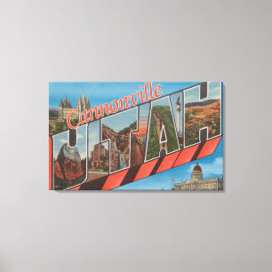 Cannonville, Utah - Large Letter Scenes Canvas Print