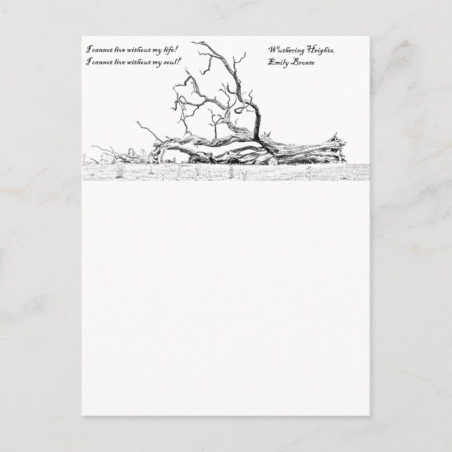 Cannot Live Without My Soul Wuthering Heights Postcard (Front)