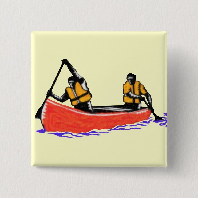 Canoe 15 Cm Square Badge (Front)