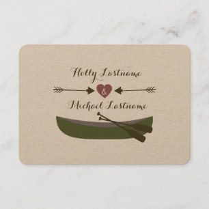 Canoe + Arrows With Heart Wedding R.S.V.P. RSVP Card