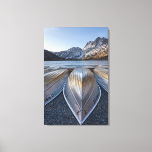 Canoe At The Lake Canvas Print