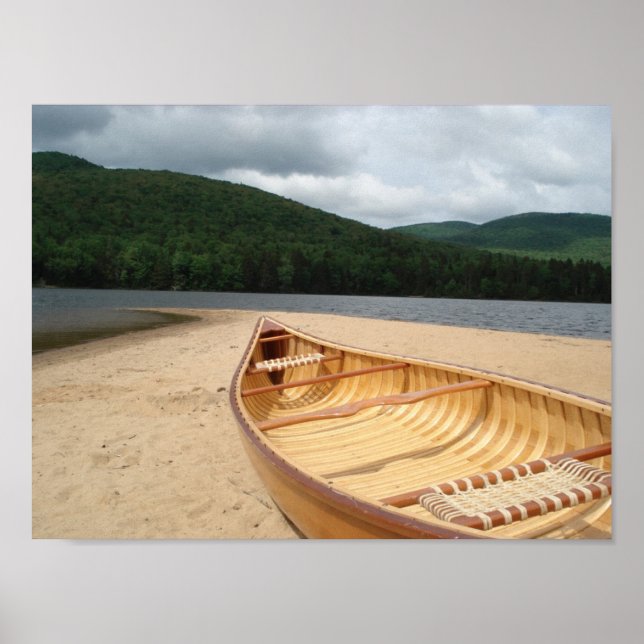 Canoe at Water's Edge Canvas Print (Front)